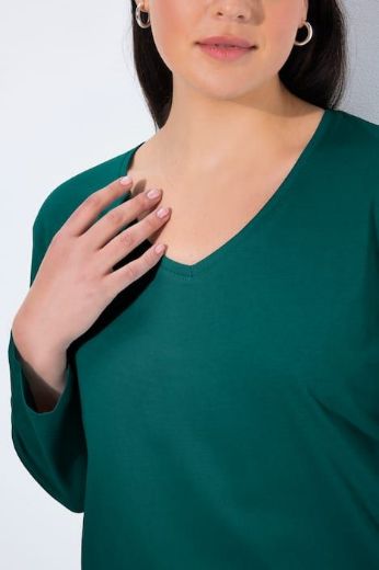 Moda za polnejše Majica Basic dugi rukavi plus velikost, xxl, Ulla Popken in Johann Popken (JP1880)