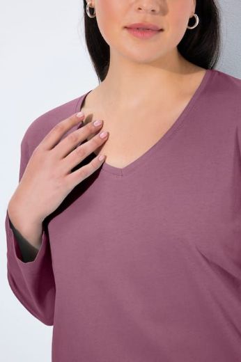 Moda za polnejše Majica Basic dugi rukavi plus velikost, xxl, Ulla Popken in Johann Popken (JP1880)