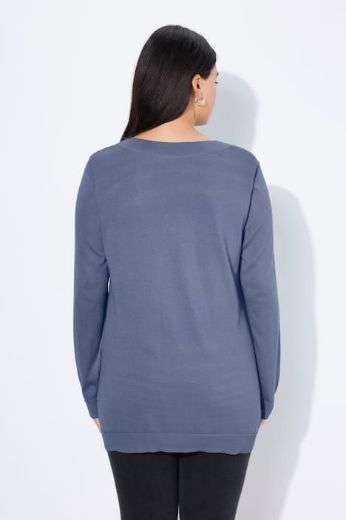 Moda za polnejše Pulover s V ovratnikom plus velikost, xxl, Ulla Popken in Johann Popken (JP1880)