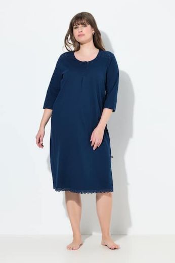 Moda za polnejše Spavaćica 3/4 rukava s gumbićima plus velikost, xxl, Ulla Popken in Johann Popken (JP1880)