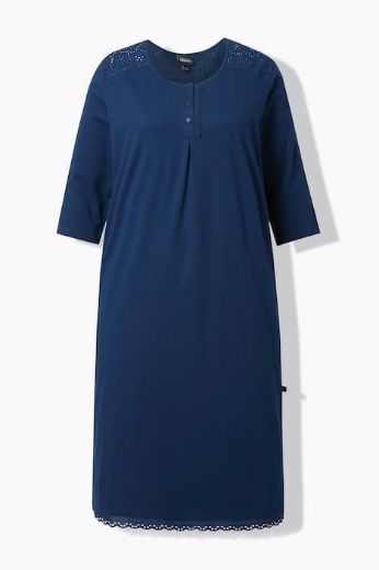 Moda za polnejše Spavaćica 3/4 rukava s gumbićima plus velikost, xxl, Ulla Popken in Johann Popken (JP1880)