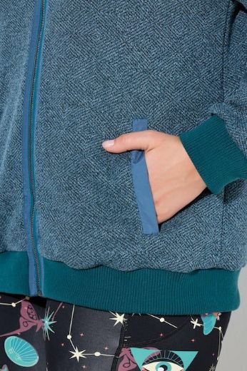 Moda za polnejše Majica dugih rukava s patentnim zatvaračem i kapuljačom plus velikost, xxl, Ulla Popken in Johann Popken (JP1880)