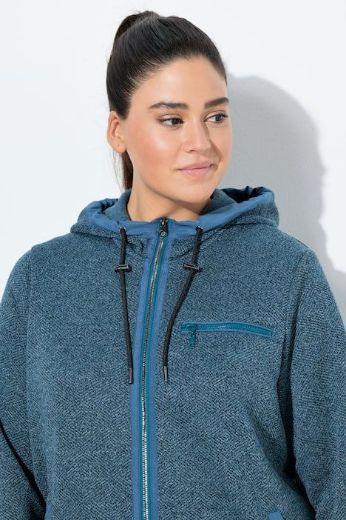 Moda za polnejše Majica dugih rukava s patentnim zatvaračem i kapuljačom plus velikost, xxl, Ulla Popken in Johann Popken (JP1880)