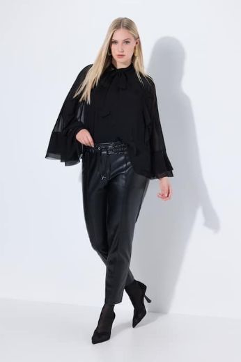Moda za polnejše Hlače imitacija kože na vezanje plus velikost, xxl, Ulla Popken in Johann Popken (JP1880)