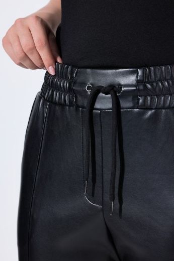 Moda za polnejše Hlače imitacija kože na vezanje plus velikost, xxl, Ulla Popken in Johann Popken (JP1880)