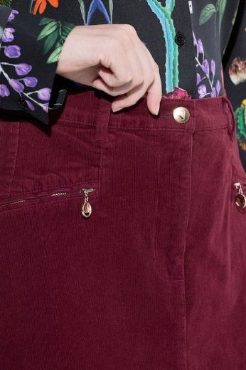 Moda za polnejše Suknja midi od samta plus velikost, xxl, Ulla Popken in Johann Popken (JP1880)