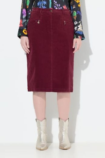 Moda za polnejše Suknja midi od samta plus velikost, xxl, Ulla Popken in Johann Popken (JP1880)