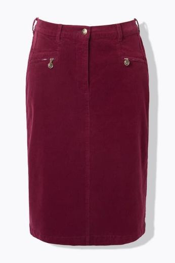 Moda za polnejše Suknja midi od samta plus velikost, xxl, Ulla Popken in Johann Popken (JP1880)