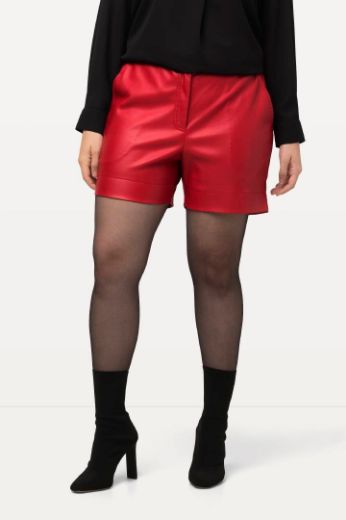 Moda za polnejše Hlače kratke imitacija kože plus velikost, xxl, Ulla Popken in Johann Popken (JP1880)