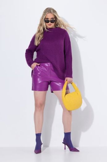 Moda za polnejše Hlače kratke imitacija kože plus velikost, xxl, Ulla Popken in Johann Popken (JP1880)