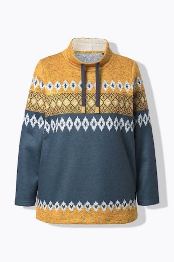 Moda za polnejše Pulover dugih rukava povišenog ovratnika plus velikost, xxl, Ulla Popken in Johann Popken (JP1880)
