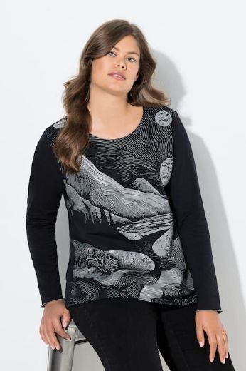 Moda za polnejše Majica dugih rukava plus velikost, xxl, Ulla Popken in Johann Popken (JP1880)