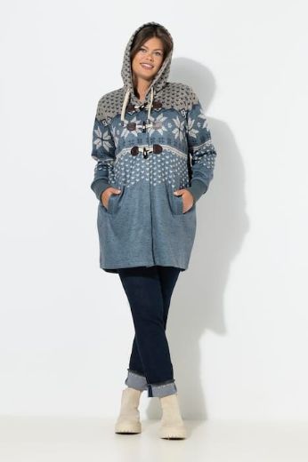 Moda za polnejše Jakna od flisa s kapuljačom plus velikost, xxl, Ulla Popken in Johann Popken (JP1880)