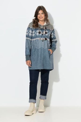 Moda za polnejše Jakna od flisa s kapuljačom plus velikost, xxl, Ulla Popken in Johann Popken (JP1880)