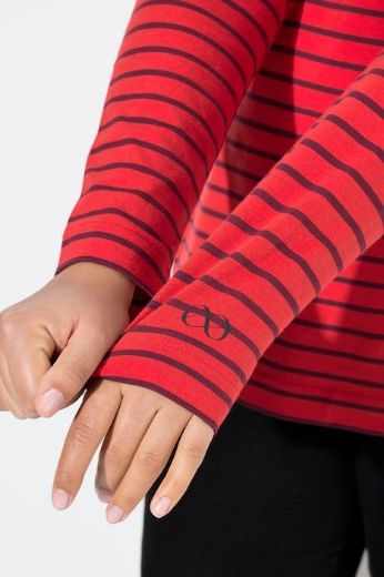 Moda za polnejše Majica dugih rukava na pruge plus velikost, xxl, Ulla Popken in Johann Popken (JP1880)