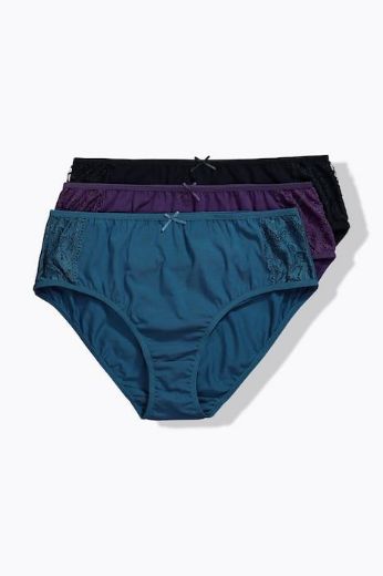 Moda za polnejše Gaćice midi 3 komada plus velikost, xxl, Ulla Popken in Johann Popken (JP1880)