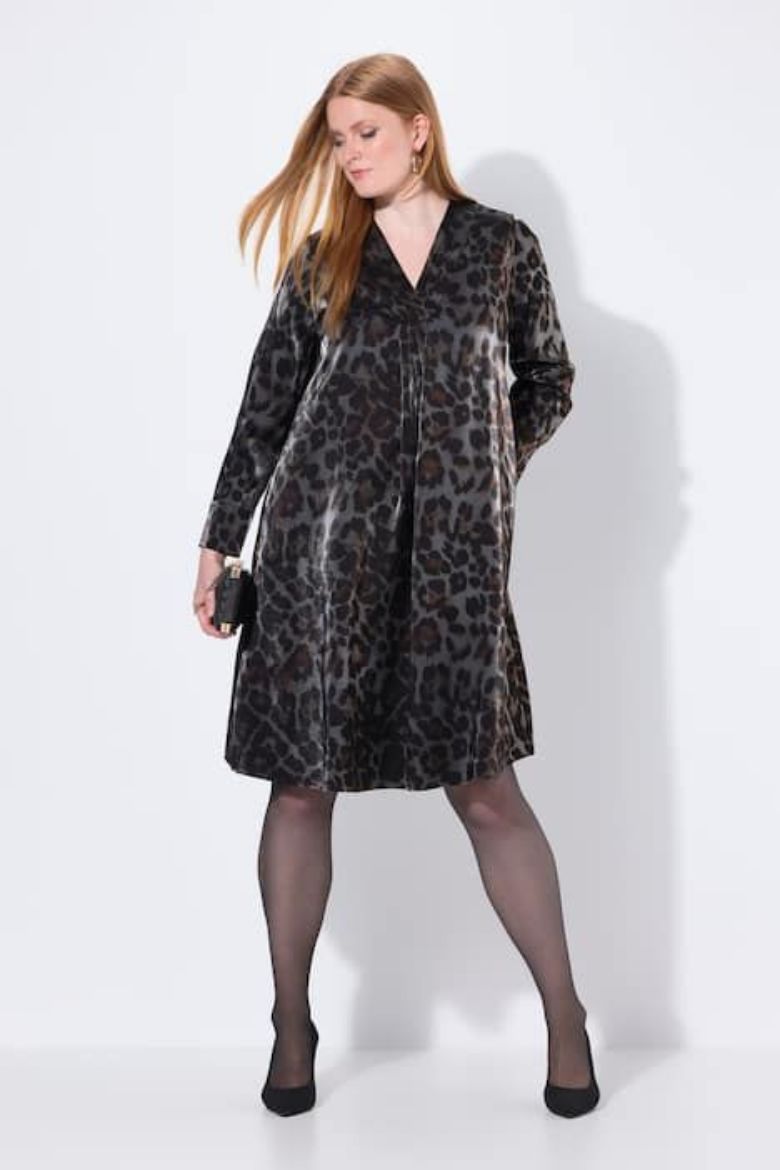 Moda za polnejše Haljina midi dugih rukava plus velikost, xxl, Ulla Popken in Johann Popken (JP1880)