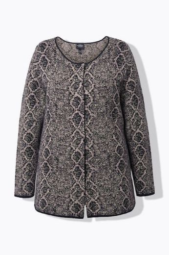 Moda za polnejše Kardigan duhih rukava na kopčanje plus velikost, xxl, Ulla Popken in Johann Popken (JP1880)