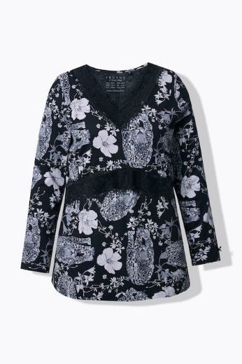 Moda za polnejše Pidžama dugih rukava i dugih nogavica plus velikost, xxl, Ulla Popken in Johann Popken (JP1880)