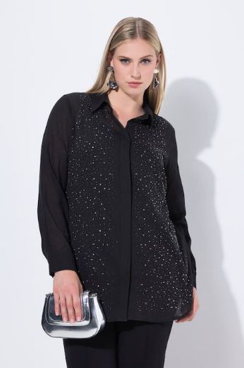 Moda za polnejše Bluza elegantna dugih rukava na skriveno kopčanje plus velikost, xxl, Ulla Popken in Johann Popken (JP1880)