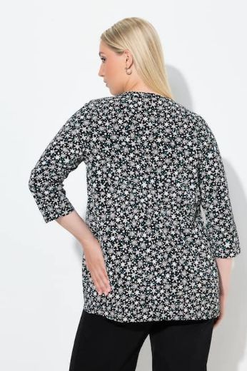 Moda za polnejše Majica 3/4 rukava V ovratnika plus velikost, xxl, Ulla Popken in Johann Popken (JP1880)