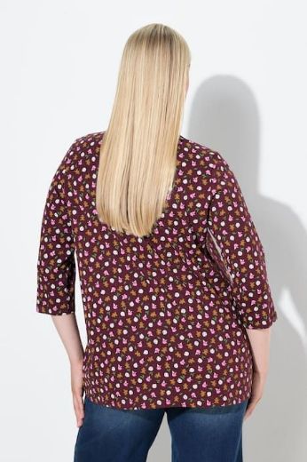 Moda za polnejše Majica 3/4 rukava V ovratnika plus velikost, xxl, Ulla Popken in Johann Popken (JP1880)