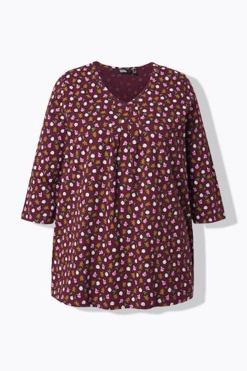 Moda za polnejše Majica 3/4 rukava V ovratnika plus velikost, xxl, Ulla Popken in Johann Popken (JP1880)