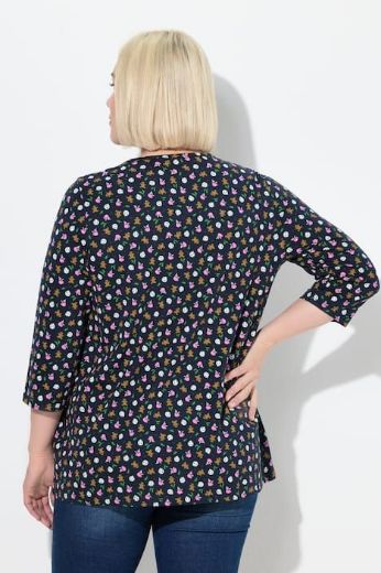 Moda za polnejše Majica 3/4 rukava V ovratnika plus velikost, xxl, Ulla Popken in Johann Popken (JP1880)