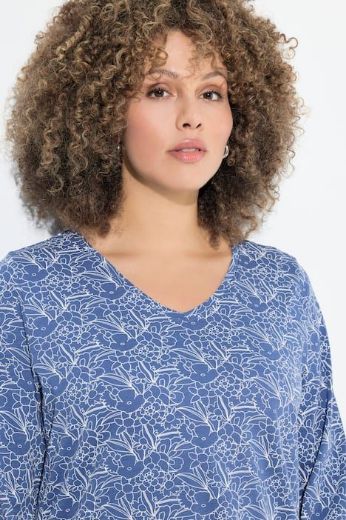 Moda za polnejše Majica dugih rukava V ovratnika plus velikost, xxl, Ulla Popken in Johann Popken (JP1880)