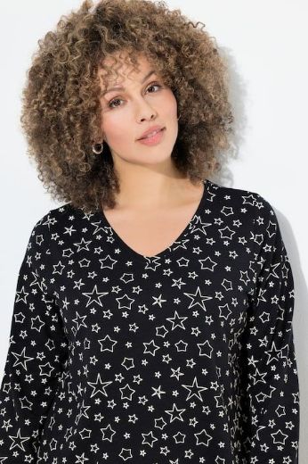 Moda za polnejše Majica dugih rukava V ovratnika plus velikost, xxl, Ulla Popken in Johann Popken (JP1880)