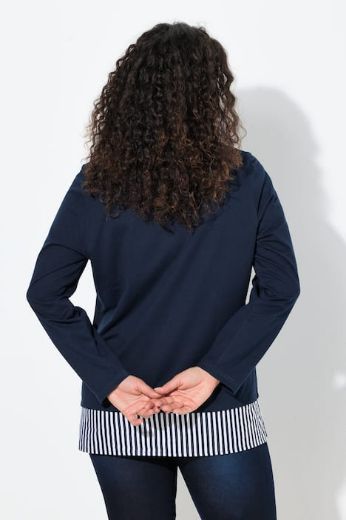 Moda za polnejše Majica dugih rukava okruglog ovratnika plus velikost, xxl, Ulla Popken in Johann Popken (JP1880)