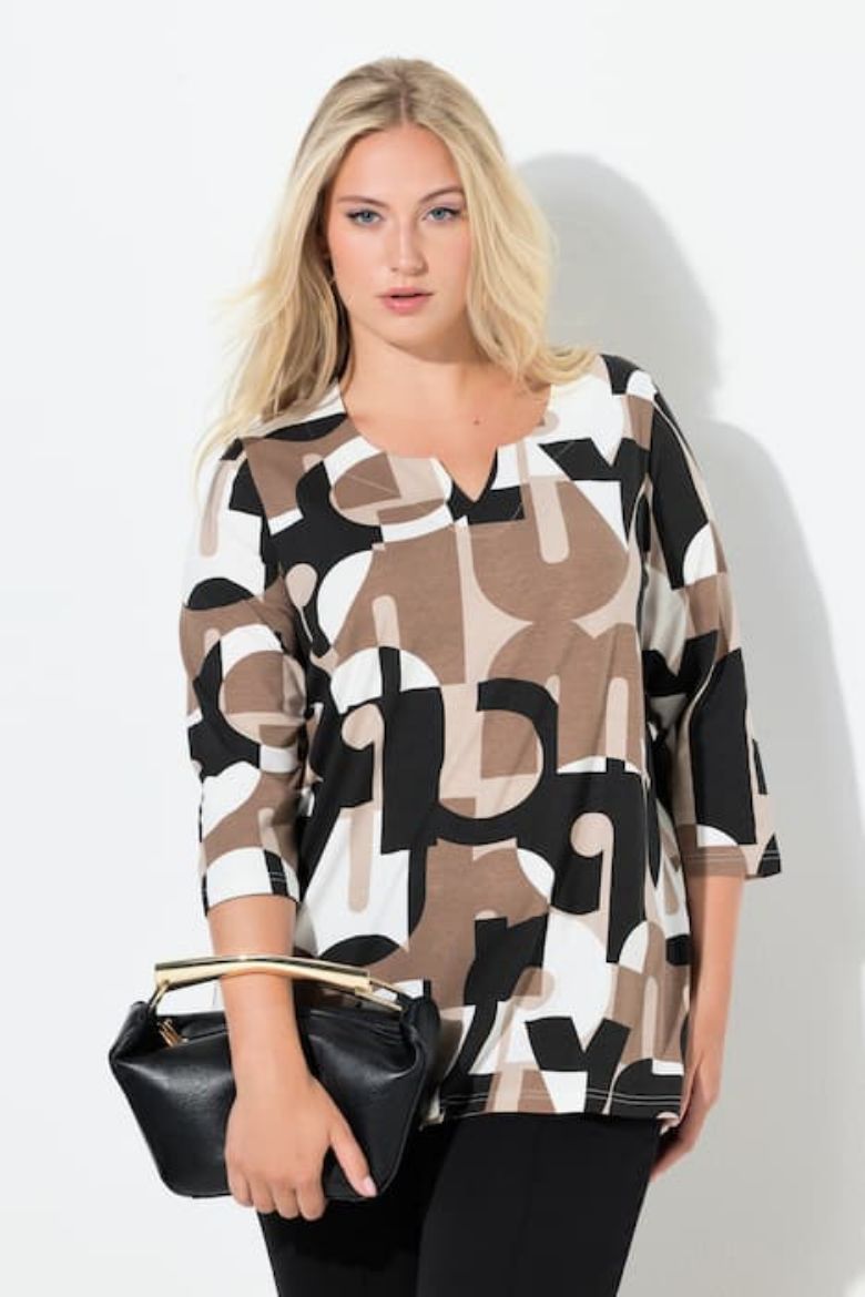 Moda za polnejše Majica 3/4 rukava plus velikost, xxl, Ulla Popken in Johann Popken (JP1880)