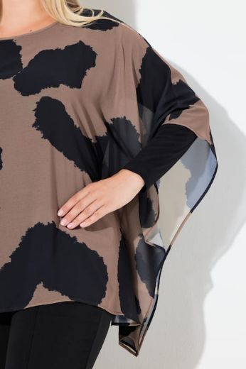 Moda za polnejše Tunika 3/4 rukava šireg kroja plus velikost, xxl, Ulla Popken in Johann Popken (JP1880)