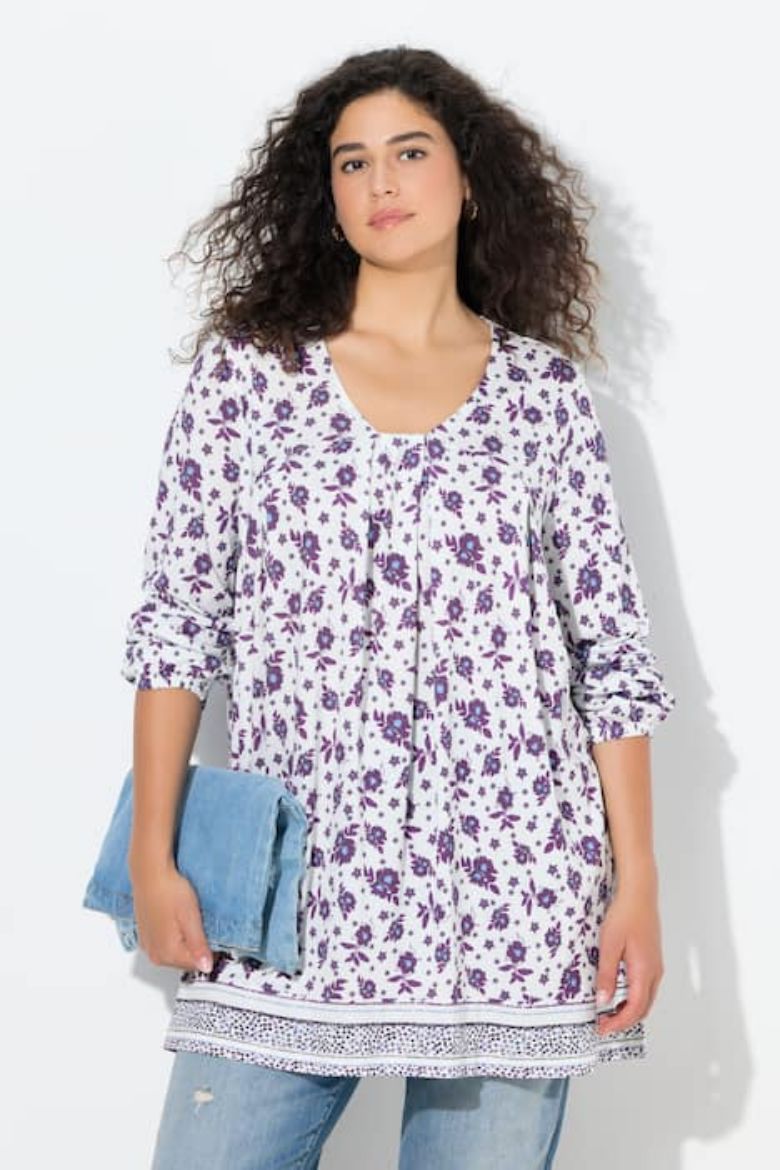 Moda za polnejše Tunika dugih rukava A kroja plus velikost, xxl, Ulla Popken in Johann Popken (JP1880)