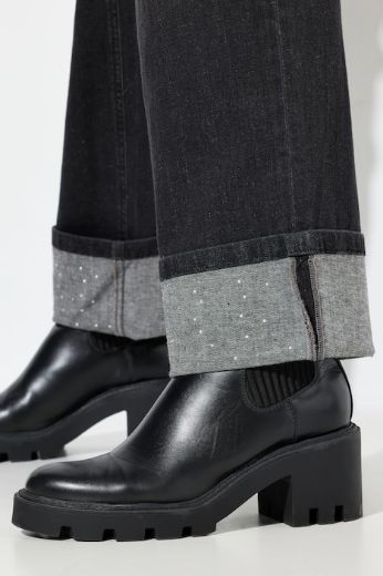 Moda za polnejše Traperice širokih ravnih nogavica plus velikost, xxl, Ulla Popken in Johann Popken (JP1880)