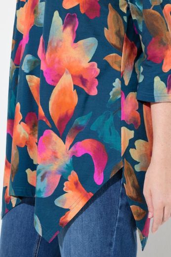 Moda za polnejše Majica 3/4 rukava V ovratnika plus velikost, xxl, Ulla Popken in Johann Popken (JP1880)