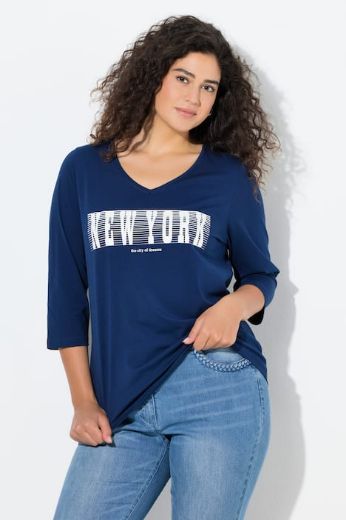 Moda za polnejše Majica 3/4 rukava V ovratnika plus velikost, xxl, Ulla Popken in Johann Popken (JP1880)