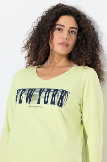 Moda za polnejše Majica 3/4 rukava V ovratnika plus velikost, xxl, Ulla Popken in Johann Popken (JP1880)