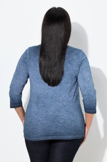 Moda za polnejše Majica 3/4 rukava V ovratnika plus velikost, xxl, Ulla Popken in Johann Popken (JP1880)