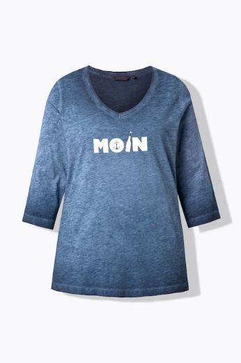 Moda za polnejše Majica 3/4 rukava V ovratnika plus velikost, xxl, Ulla Popken in Johann Popken (JP1880)