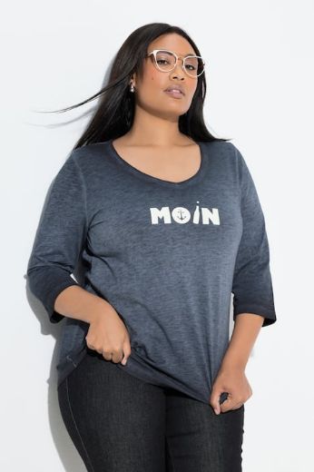 Moda za polnejše Majica 3/4 rukava V ovratnika plus velikost, xxl, Ulla Popken in Johann Popken (JP1880)