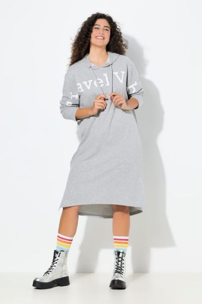 Slika Haljina midi dugih rukava s kapuljačom