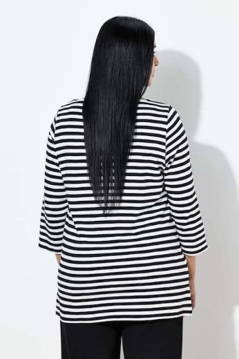 Moda za polnejše Majica 3/4 rukava na pruge plus velikost, xxl, Ulla Popken in Johann Popken (JP1880)