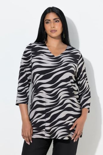 Moda za polnejše Majica 3/4 rukava A kroja plus velikost, xxl, Ulla Popken in Johann Popken (JP1880)