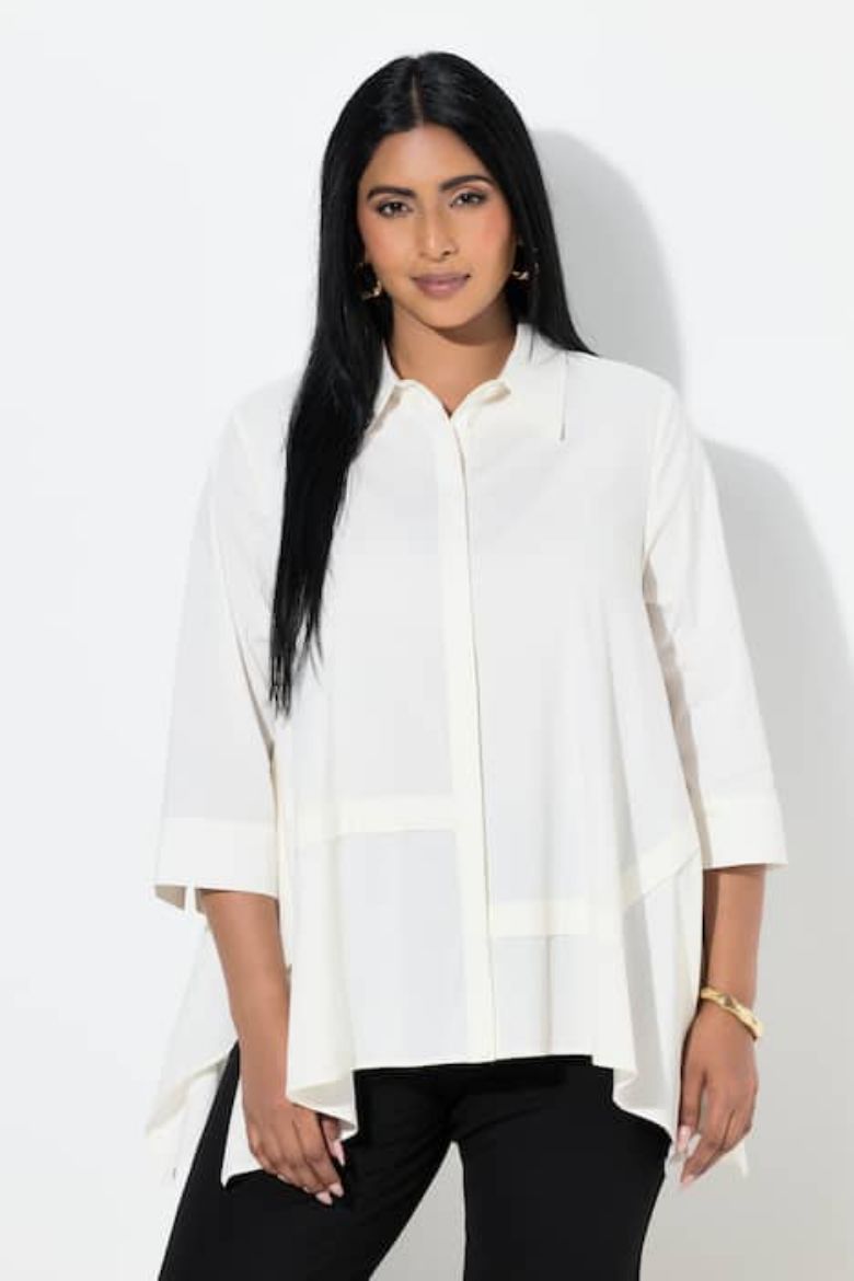 Moda za polnejše Bluza 3/4 rukava šireg kroja plus velikost, xxl, Ulla Popken in Johann Popken (JP1880)