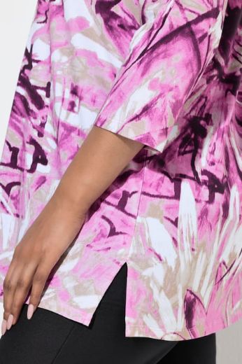 Moda za polnejše Majica 3/4 rukava A kroja plus velikost, xxl, Ulla Popken in Johann Popken (JP1880)