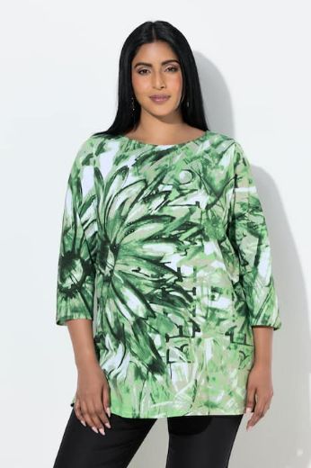 Moda za polnejše Majica 3/4 rukava A kroja plus velikost, xxl, Ulla Popken in Johann Popken (JP1880)