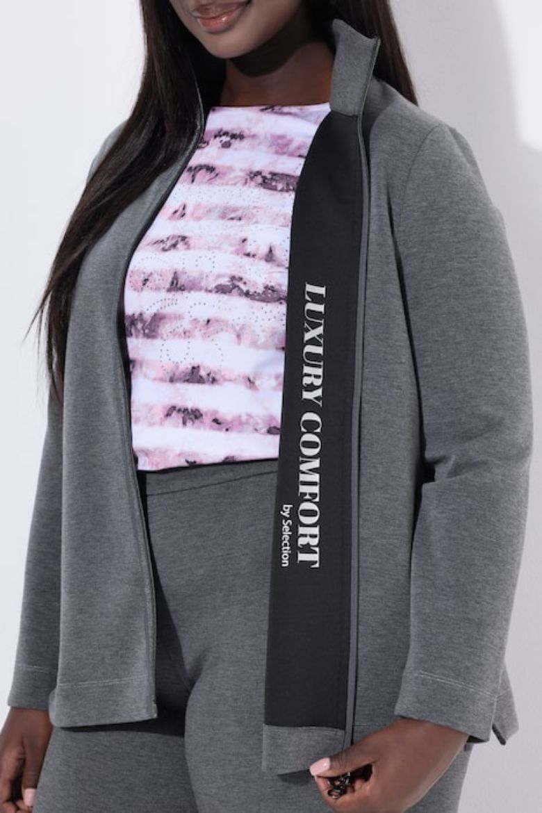 Moda za polnejše Majica dugih rukava s patentnim zatvaračem plus velikost, xxl, Ulla Popken in Johann Popken (JP1880)