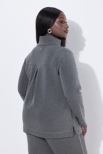 Moda za polnejše Majica dugih rukava s patentnim zatvaračem plus velikost, xxl, Ulla Popken in Johann Popken (JP1880)