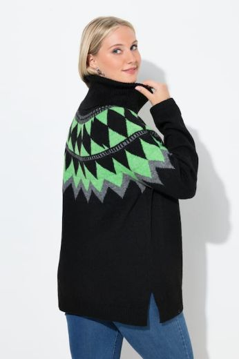 Moda za polnejše Pulover dugih rukava povišenog ovratnika plus velikost, xxl, Ulla Popken in Johann Popken (JP1880)